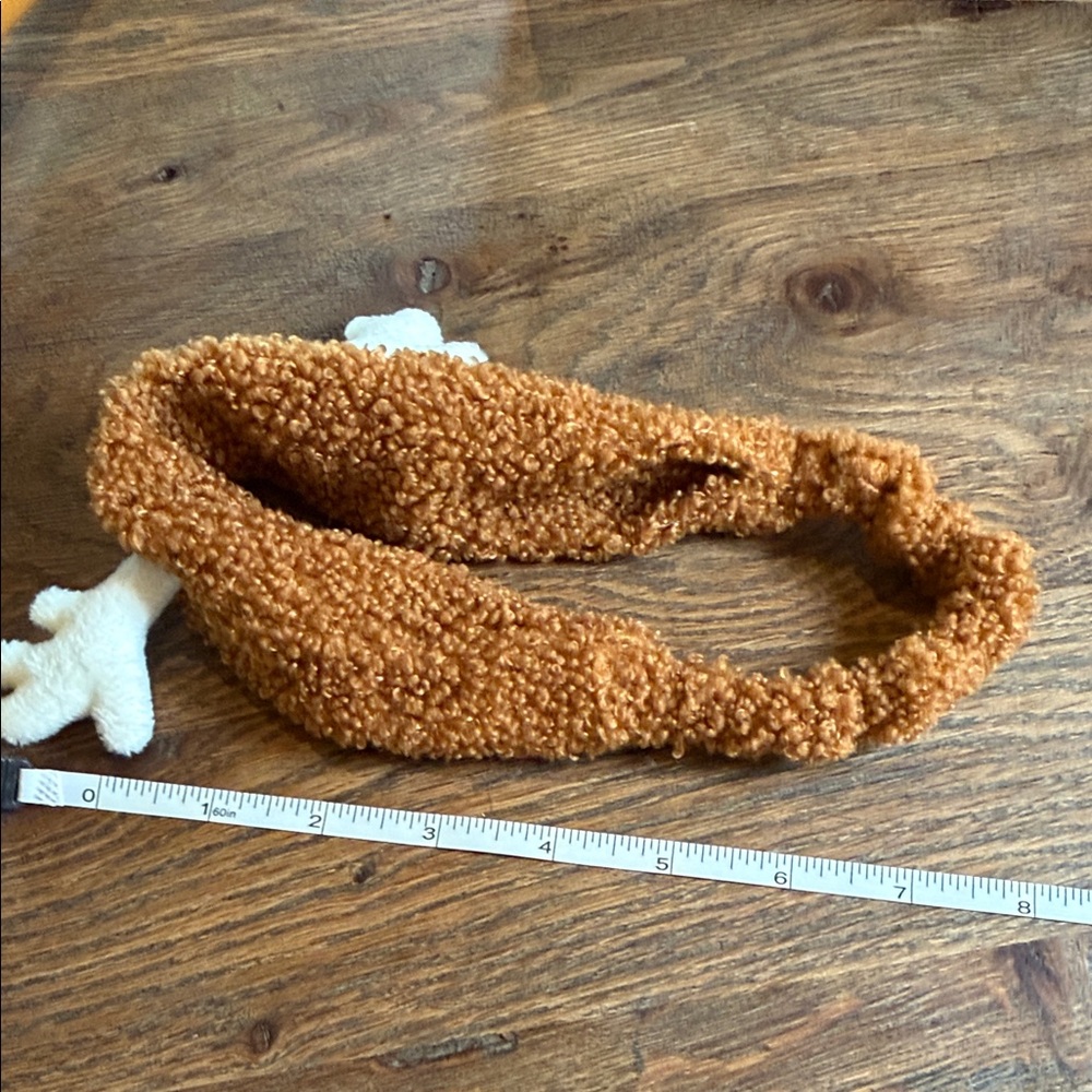 Brown Fuzzy Kids Headband with Antler Design - Picture 13 of 16